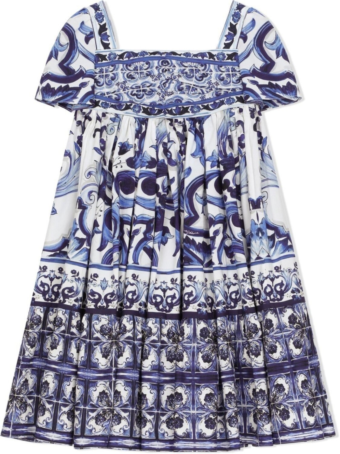 

Dolce & Gabbana платье с принтом Majolica, синий