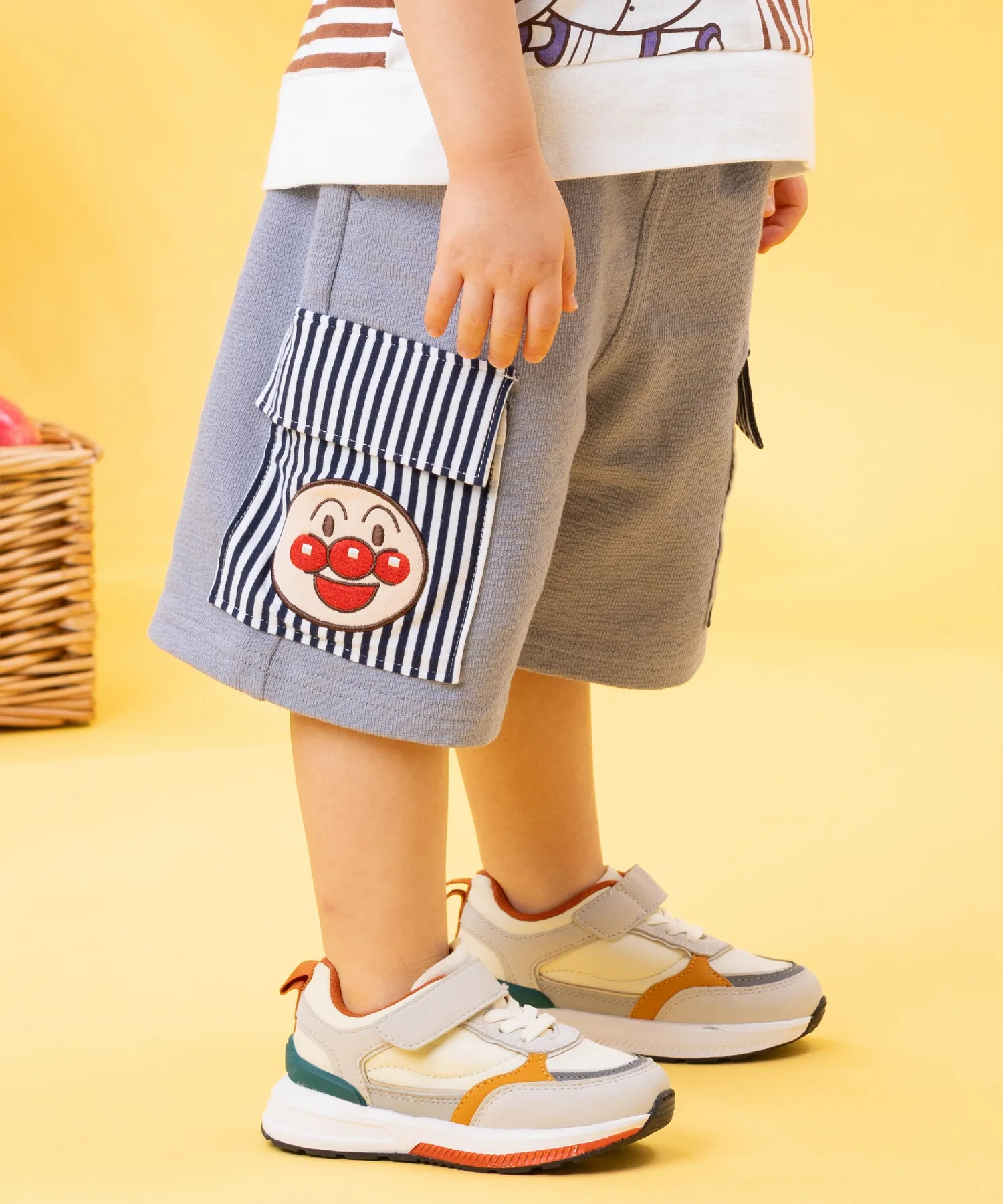 Детская коллекция Anpanman / (K) Шорты Anpanman с аппликацией и карманами Anpanman Kids Collection, gray