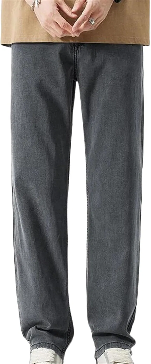 Джинсы прямые, Men's Jeans, серый