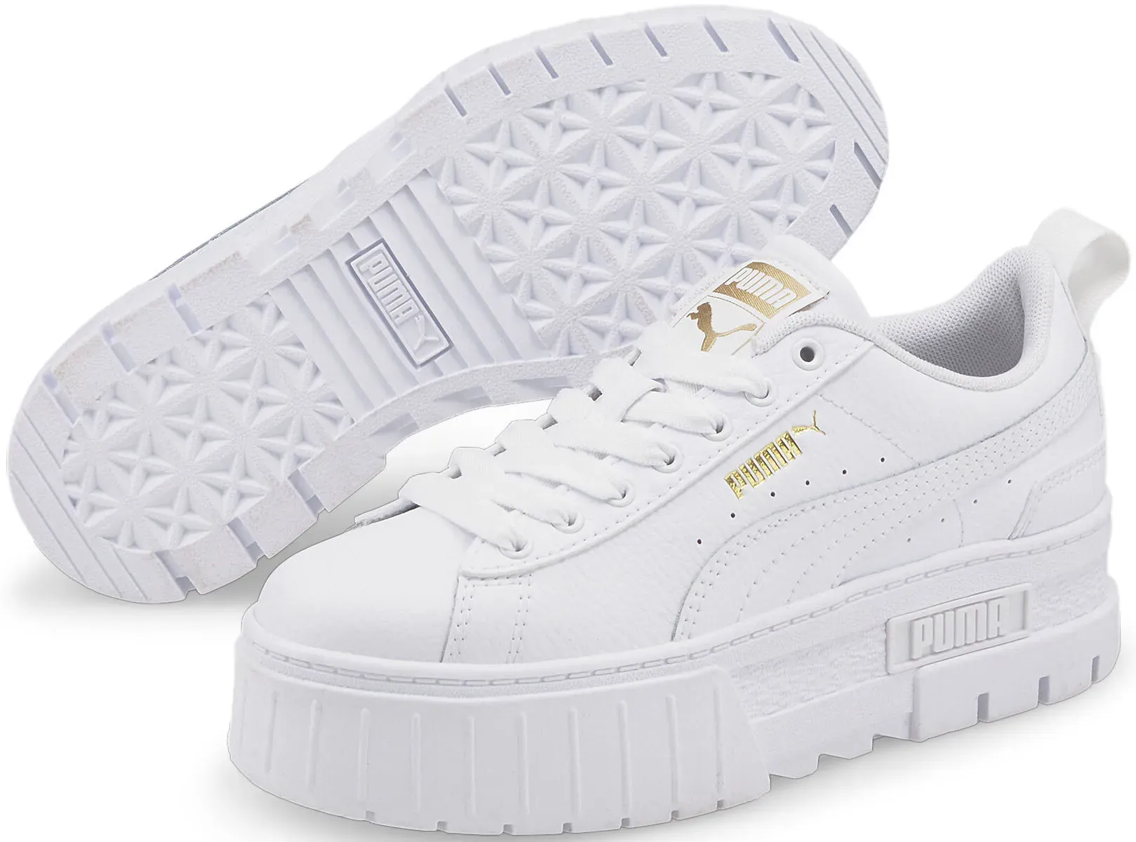 

Кроссовки PUMA "MAYZE LTH JR", цвет Puma White- Puma Team Gold