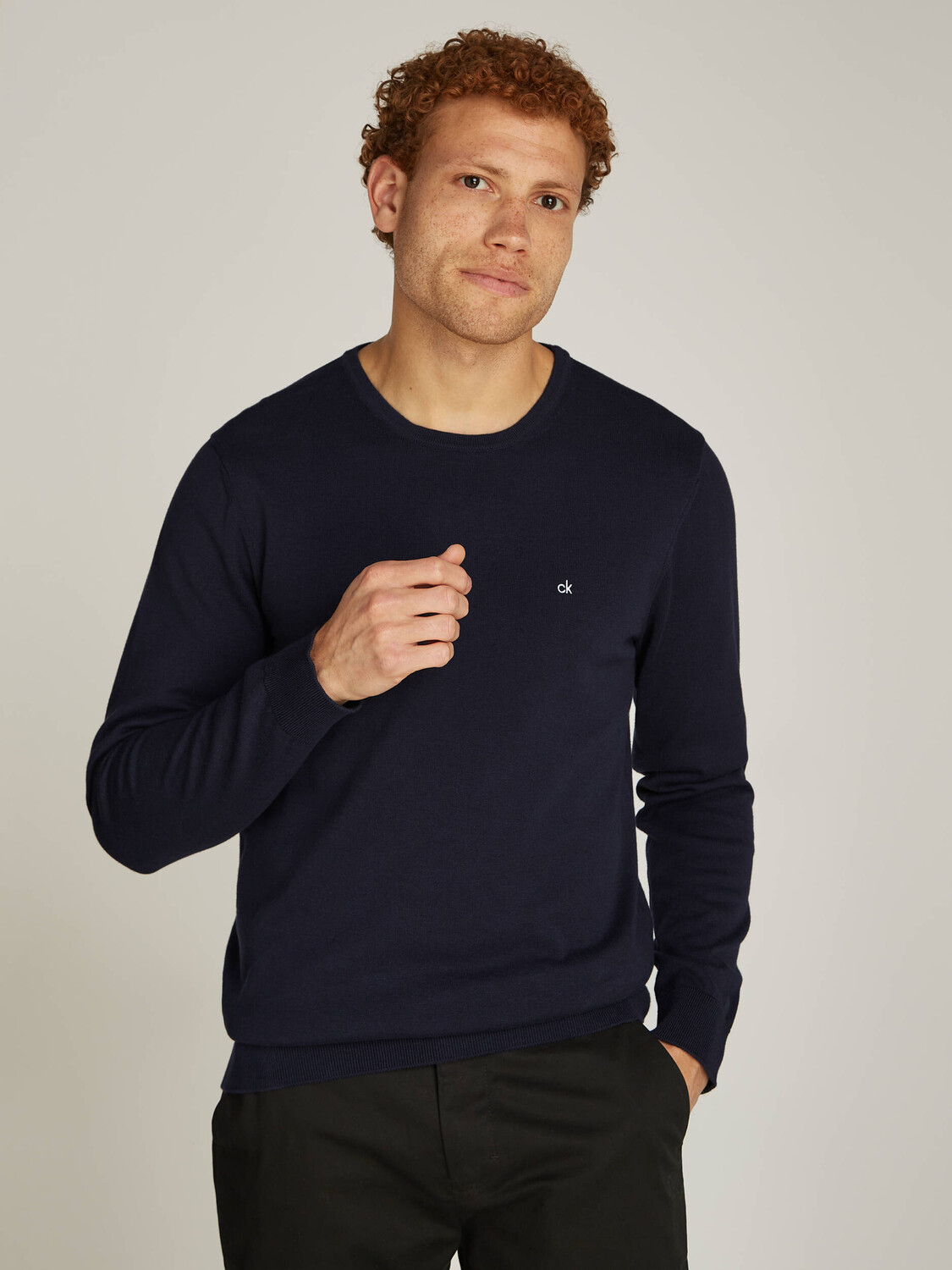 

Свитер Calvin Klein Regular Fit, темно-синий