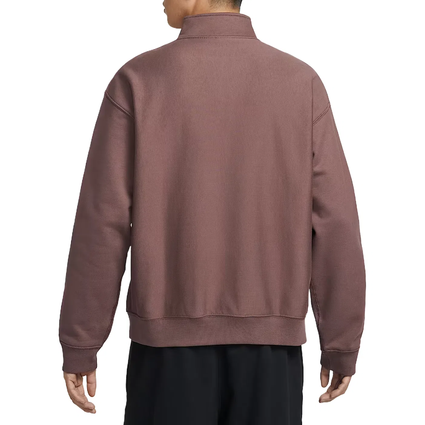 Свитшот мужской Swoosh на флисе из мягкого трикотажа Nike, Tattoo Black Purple/White — фото 3