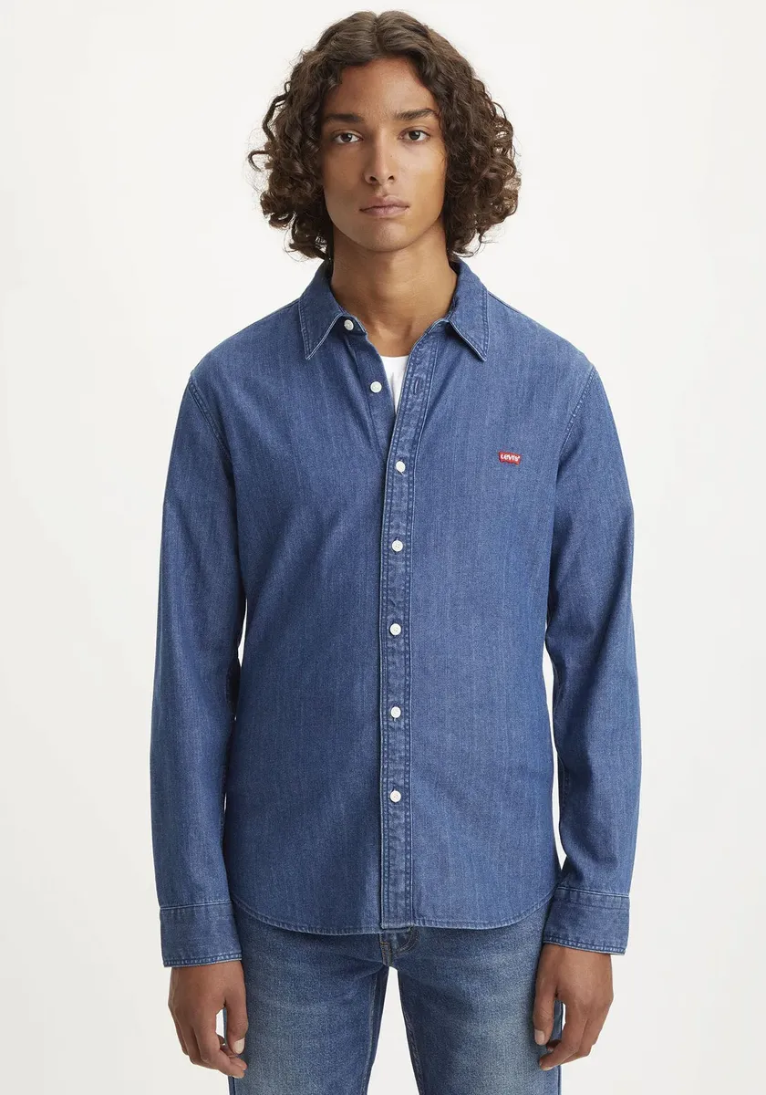 

Джинсовая рубашка Levi's "BATTERY HM SHIRT SLIM" с логотипом на груди, синий