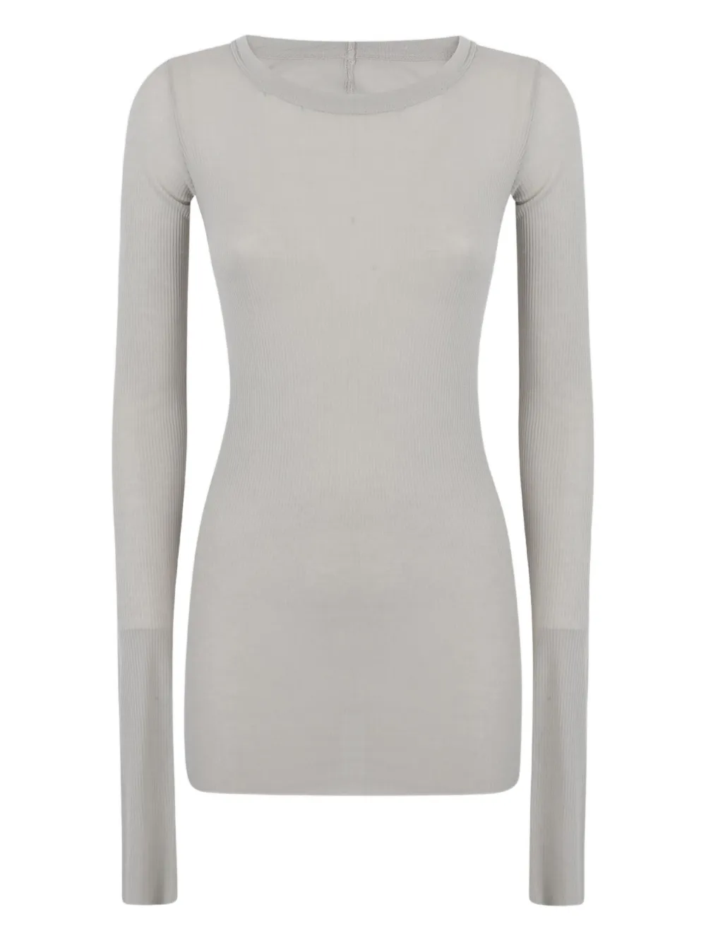 

Рельефный (или в рубчик) лонгслив (или джемпер) с длинными рукавами Rick Owens, серый