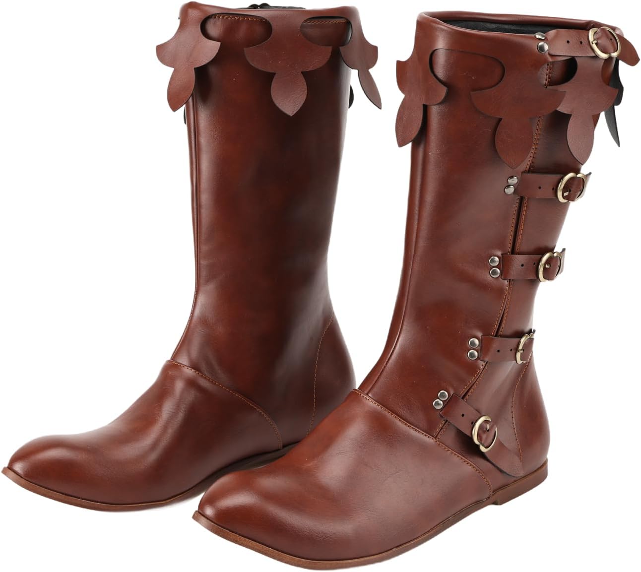 

Ботинки в стиле Ренессанс унисекс: коричневые, мужской размер 11, до щиколотки, для косплея, исторический/фэнтезийный повседневный стиль Ciyasheh