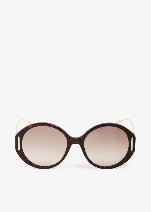 

Солнцезащитные очки Gucci Round Frame, коричневый