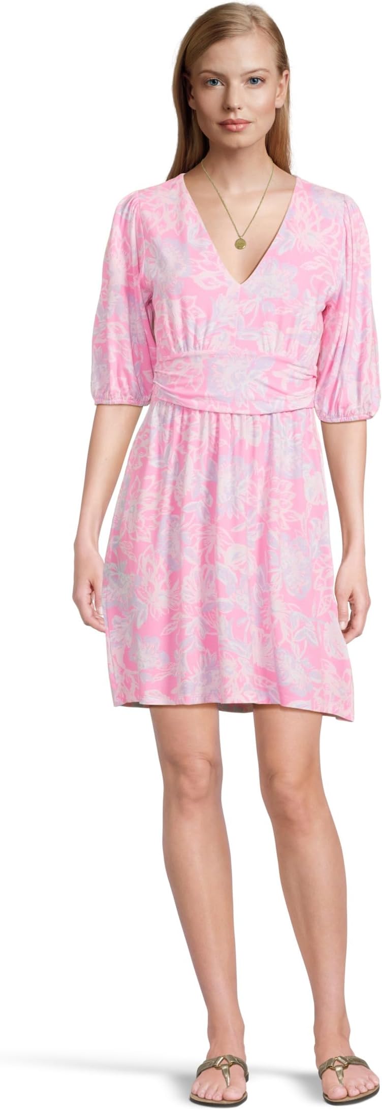 

Платье Lilly Pulitzer Brightan Dress, Rousseau Pink Zen Garden