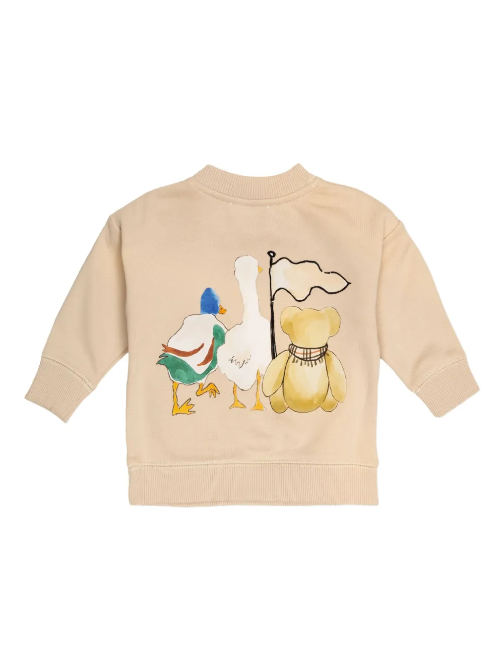 Толстовка с принтом плюшевого мишки BURBERRY KIDS, нейтральный — фото 2