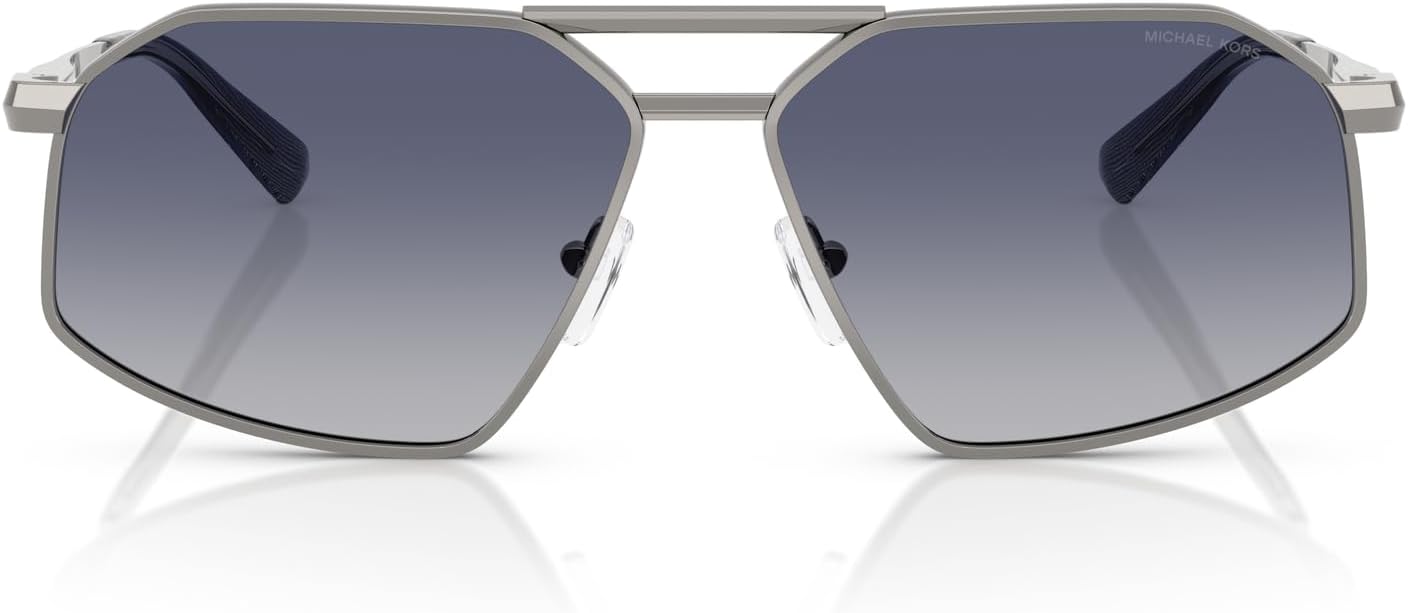 

Michael Kors мужские солнцезащитные очки Mk1167 Mar Vista Hexagonal, Shiny Gunmetal/Blue Gradient