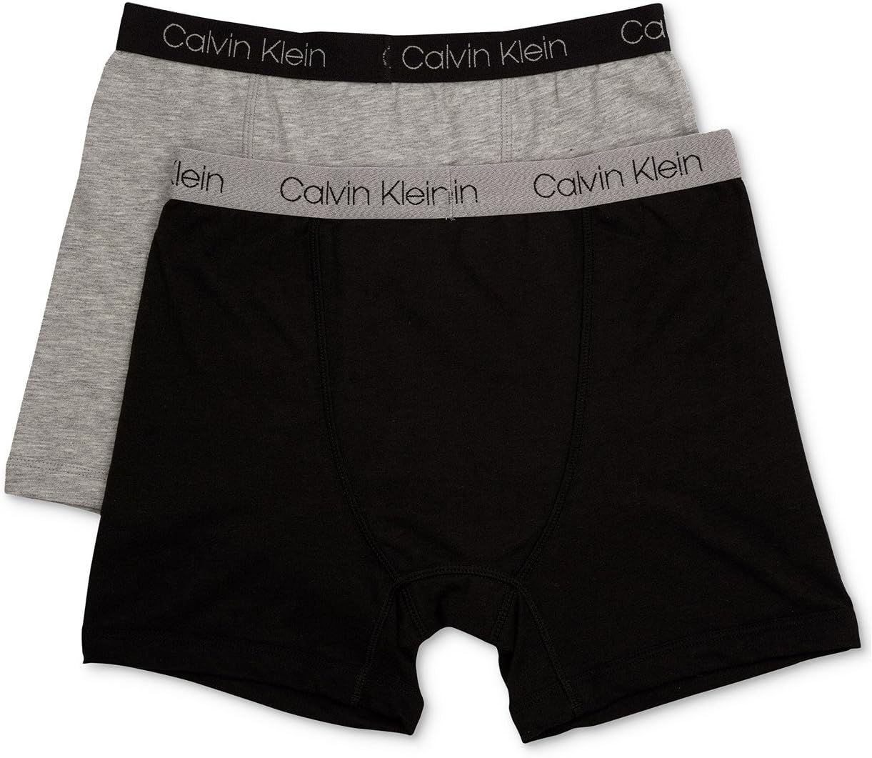 Комплект из двух трусов-боксеров Calvin Klein для мальчиков, Heather Grey/Grey/Black — фото 2