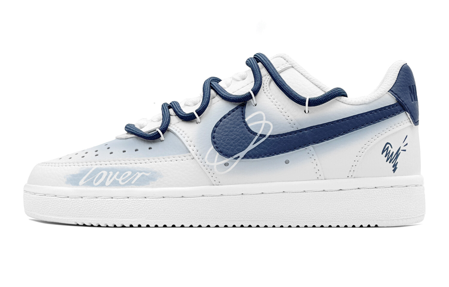 

Кроссовки Nike Court Vision 1 Skateboarding Shoes Women's Low-top Blue, синий