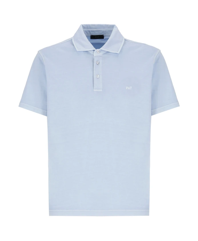 

Рубашка-Поло с коротким рукавом Fay, синий