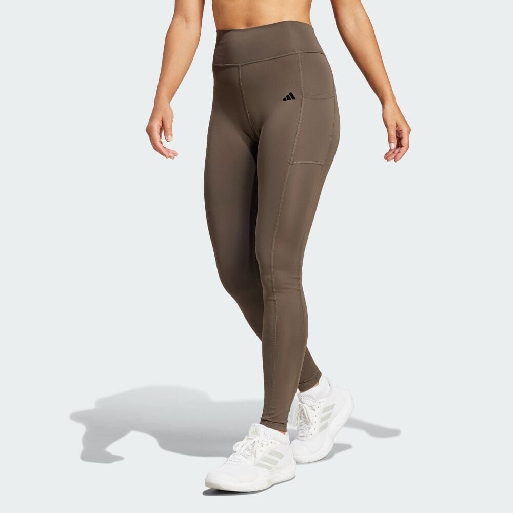 

Тайтсы Adidas OPTIME full length leggings, цвет Shadow Olive