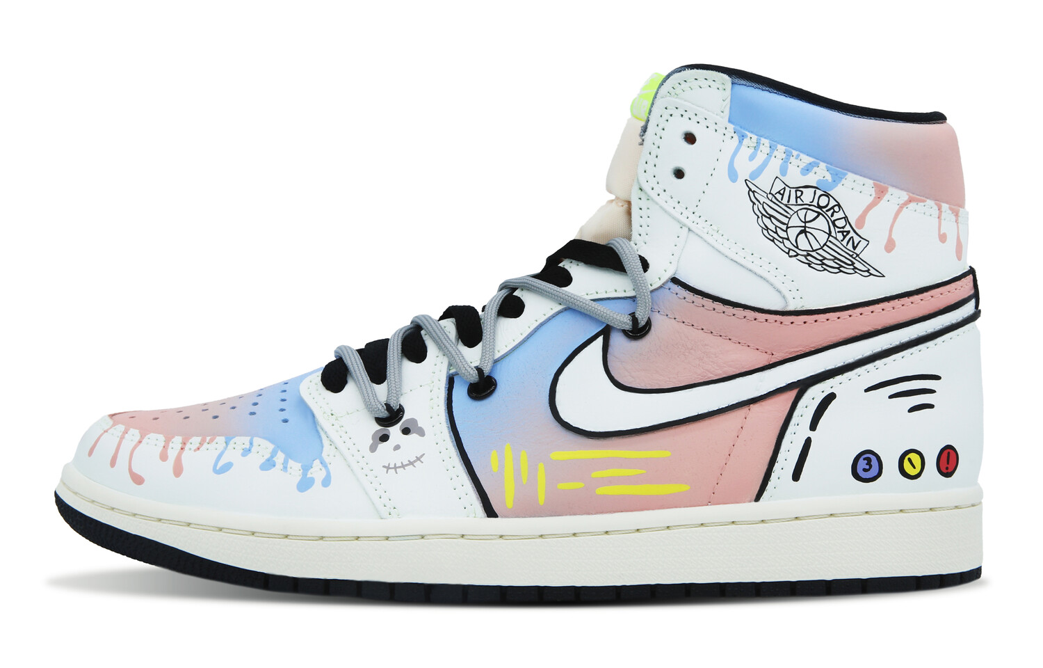 

Кроссовки Air Jordan 1 Vintage Basketball Shoes Unisex High-Top Beige
