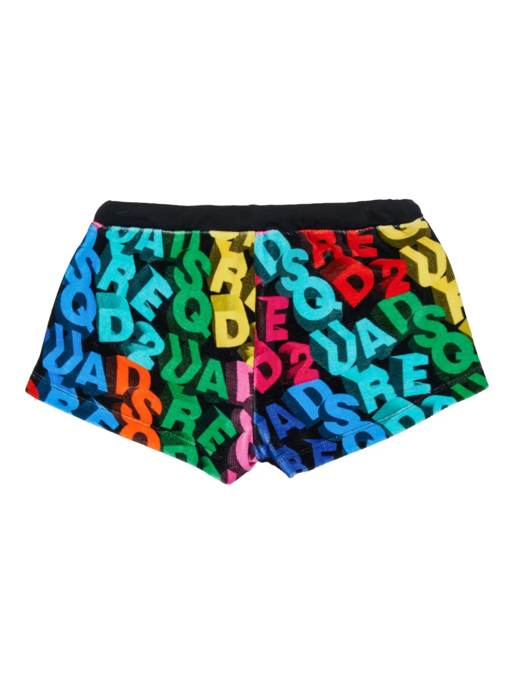 Шорты с кулиской и графичным узором Dsquared2 Kids, черный — фото 2