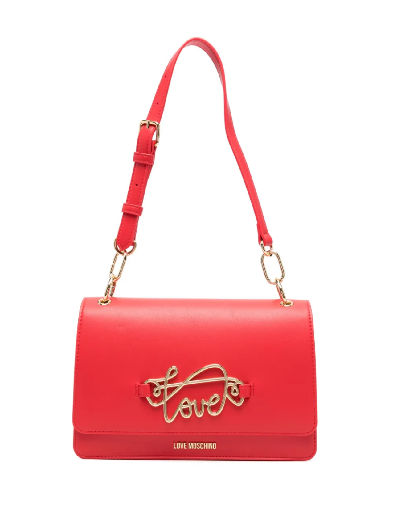 

Сумка на плечо с аппликацией Love Moschino, красный
