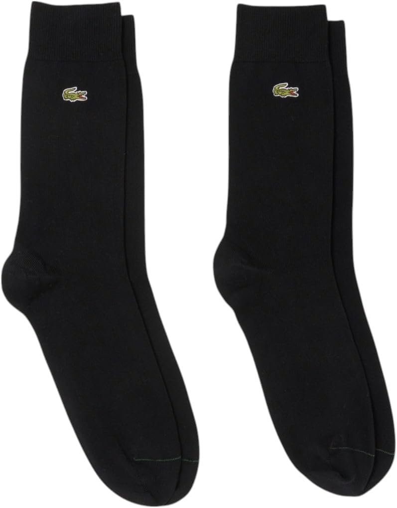 Носки Lacoste унисекс, комплект из 2 пар, черные