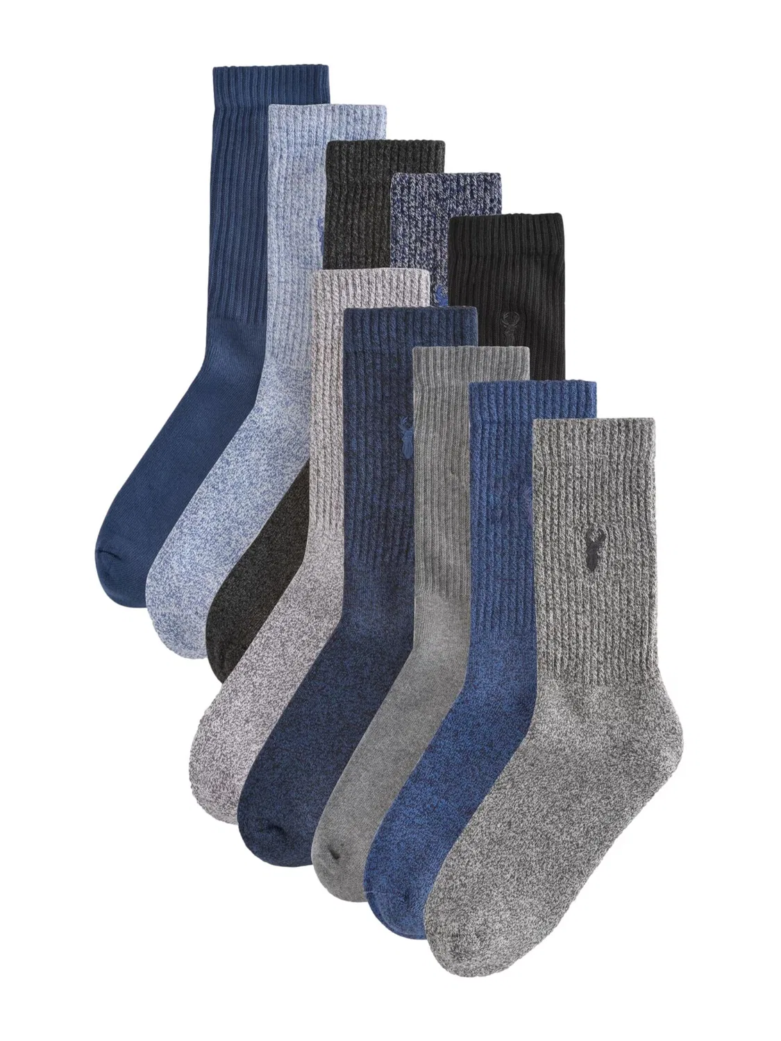Носки Next, Marine Blue/Mottled Blue/Mottled Grey/Black