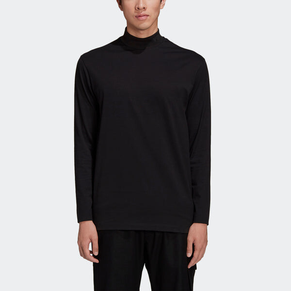 Футболка men's y-3 solid color casual long sleeves black Adidas, черный — фото 3