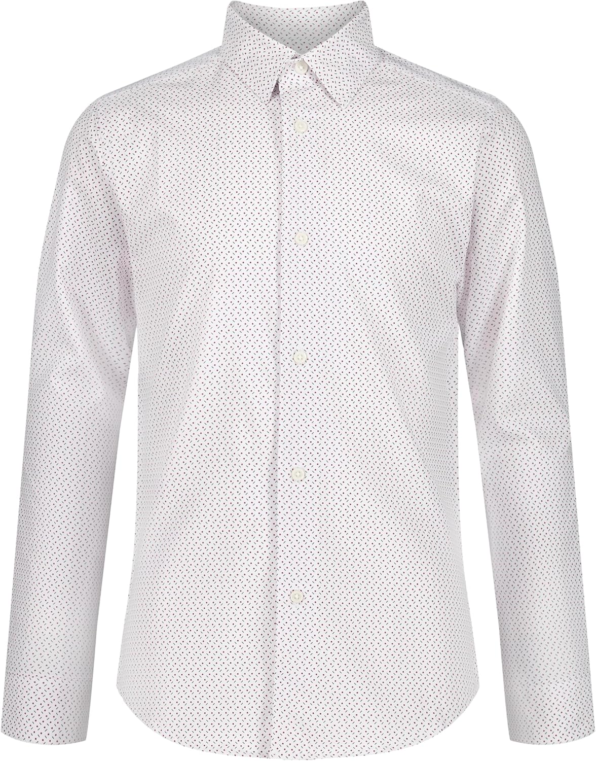 

Рубашка Calvin Klein для мальчиков с длинными рукавами, узором, застежкой на пуговицы, манжетами и подолом, Burgundy Dot