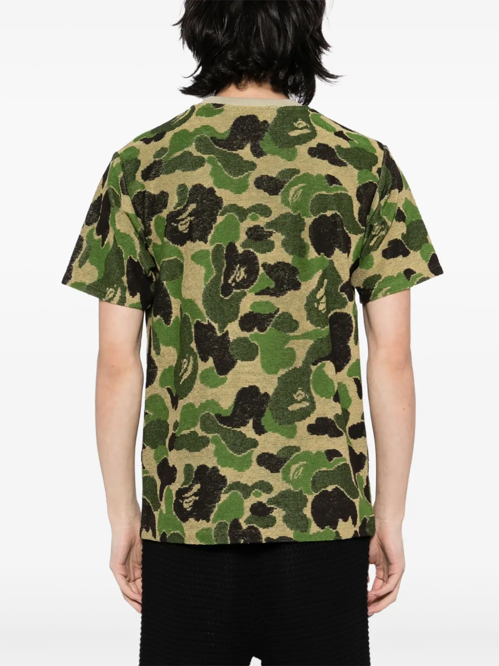 Жаккардовая футболка ABC A BATHING APE, зеленый — фото 3