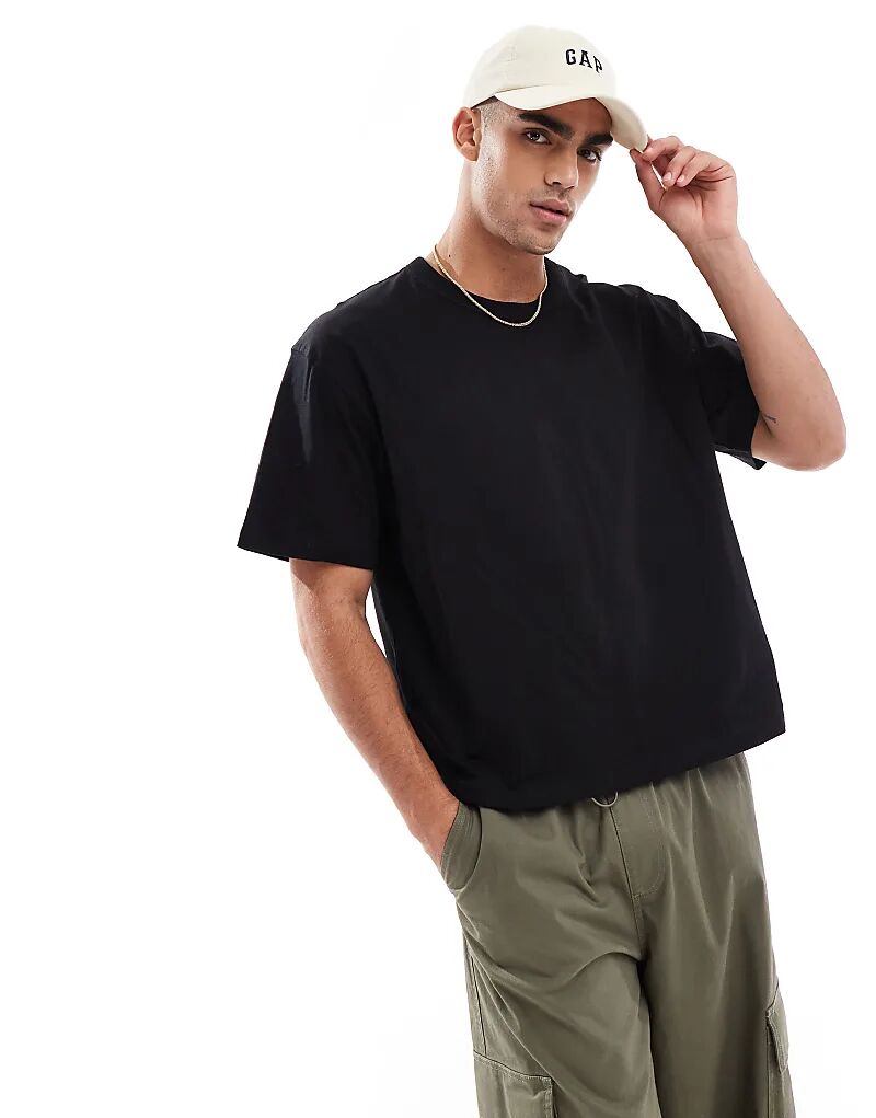 

Свободная футболка черного цвета Jack & Jones