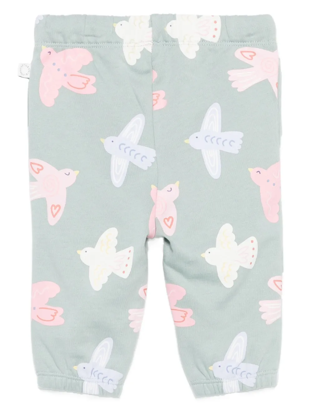 Брюки с птичьим принтом и завязками Stella McCartney Kids, зеленый — фото 2