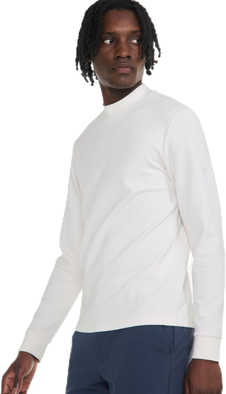 

Мужская повседневная футболка Aigle с длинными рукавами и высоким воротником, с защитой от УФ-излучения, белый