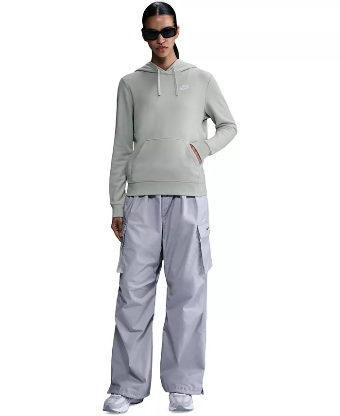 

Женский спортивный худи Club Fleece Pullover Nike, серый
