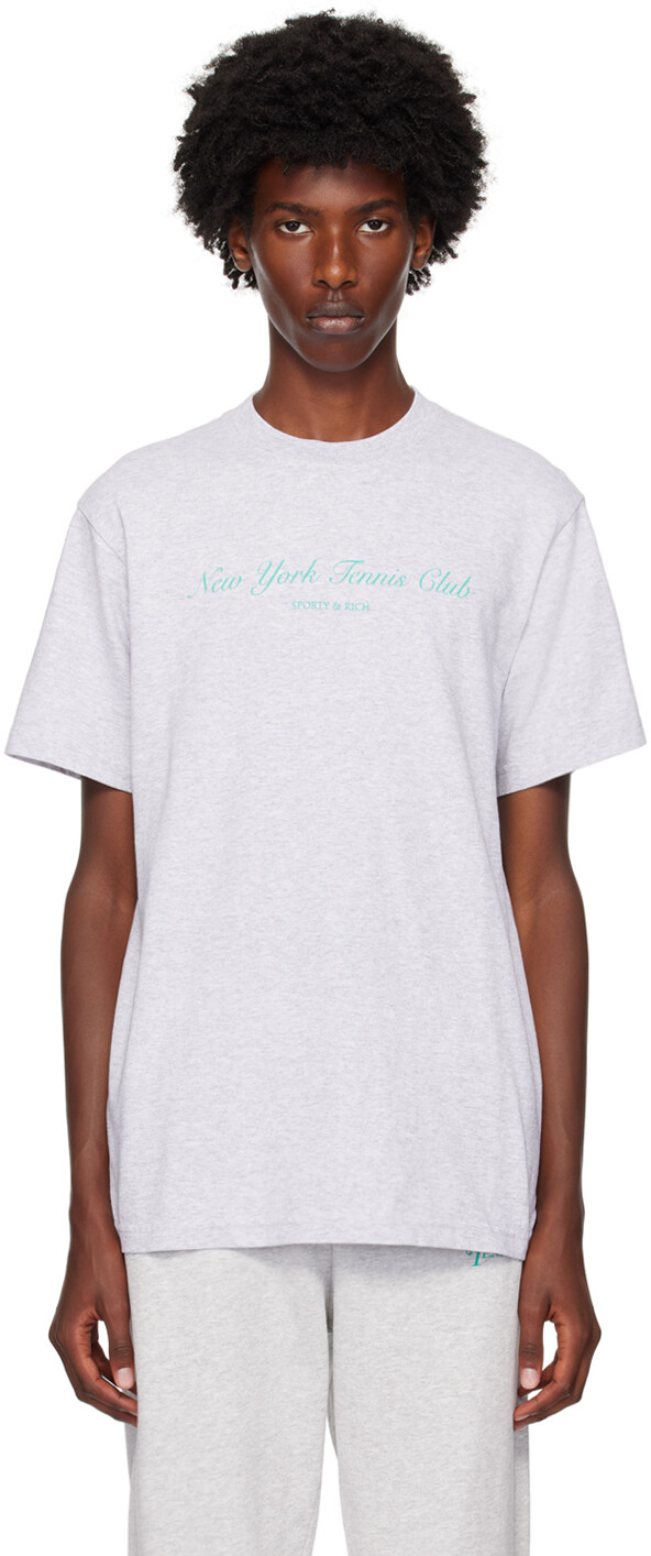 

Серая футболка «NY Tennis Club» Sporty & Rich