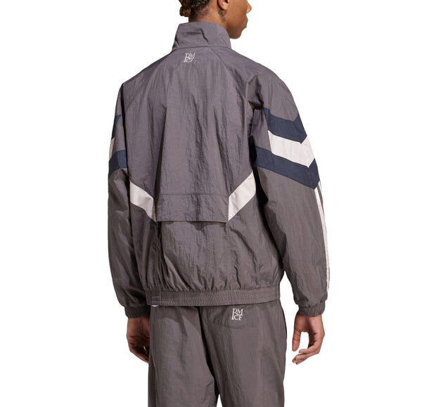 Куртка real madrid originals track jacket asia sizing 'charcoal grey' Adidas, черный — фото 2