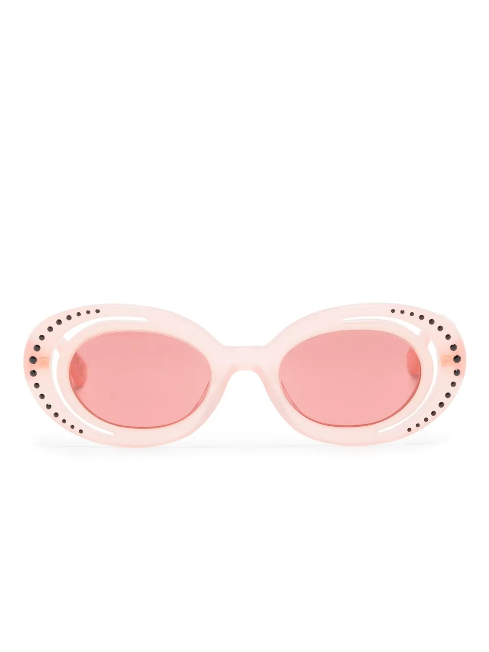 

Солнцезащитные очки в круглой оправе с кристаллами Marni Eyewear, розовый