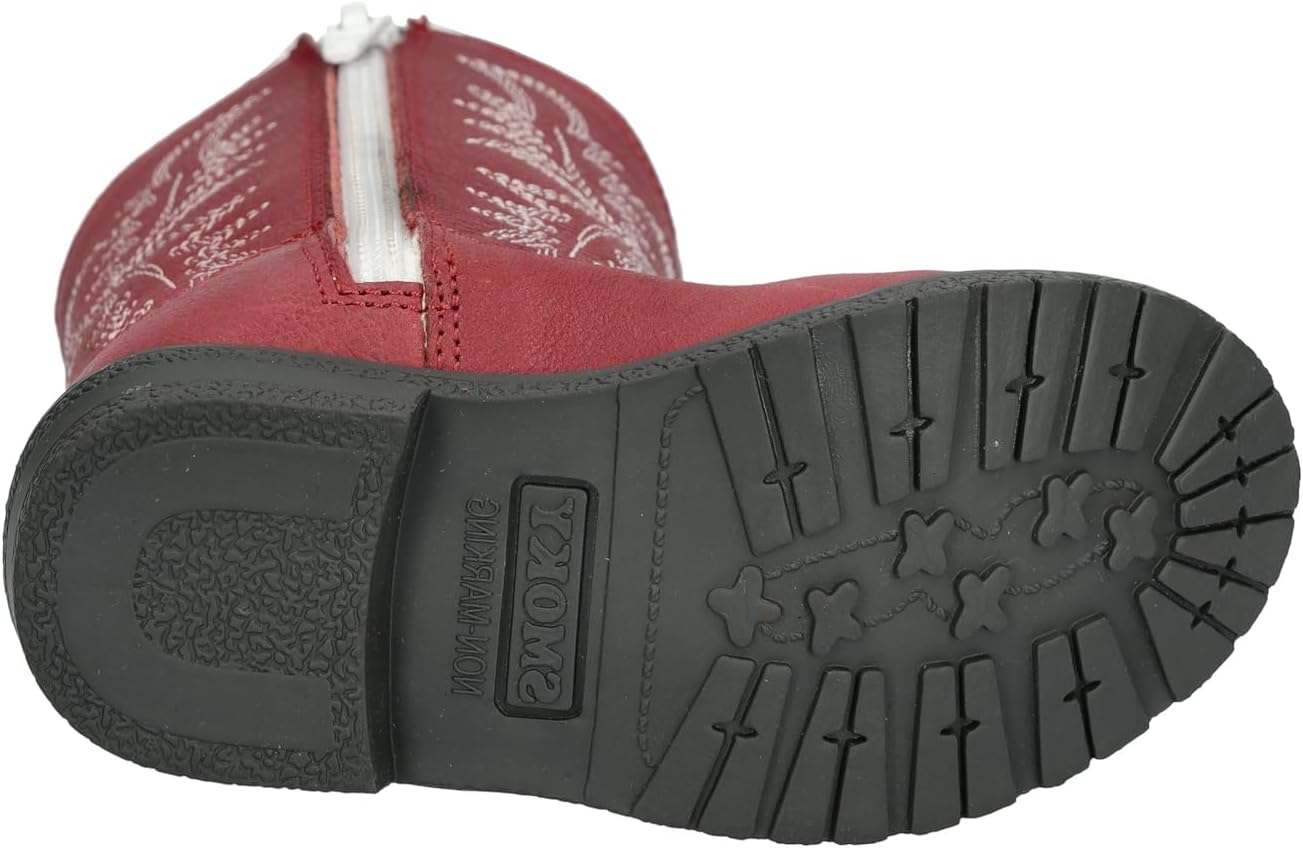 Детские ковбойские сапоги Smoky Mountain Western Girls Hopalong с молнией, выцветший красный 3550T Smoky Mountain Boots — фото 4