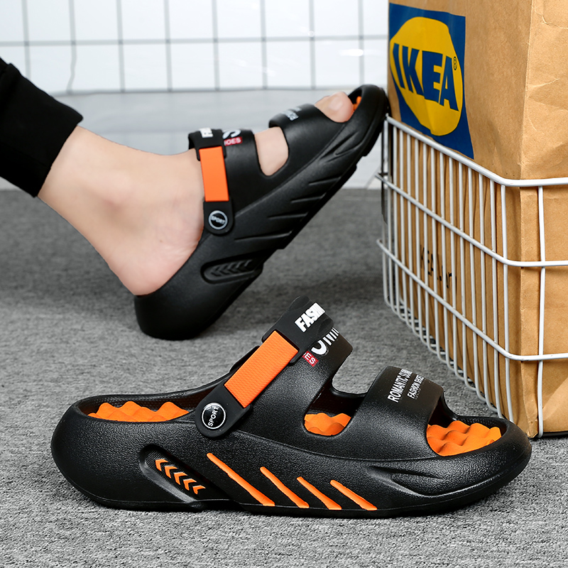 CariteSport Пляжные сандалии мужские черно-оранжевые, цвет Black Orange — фото 3