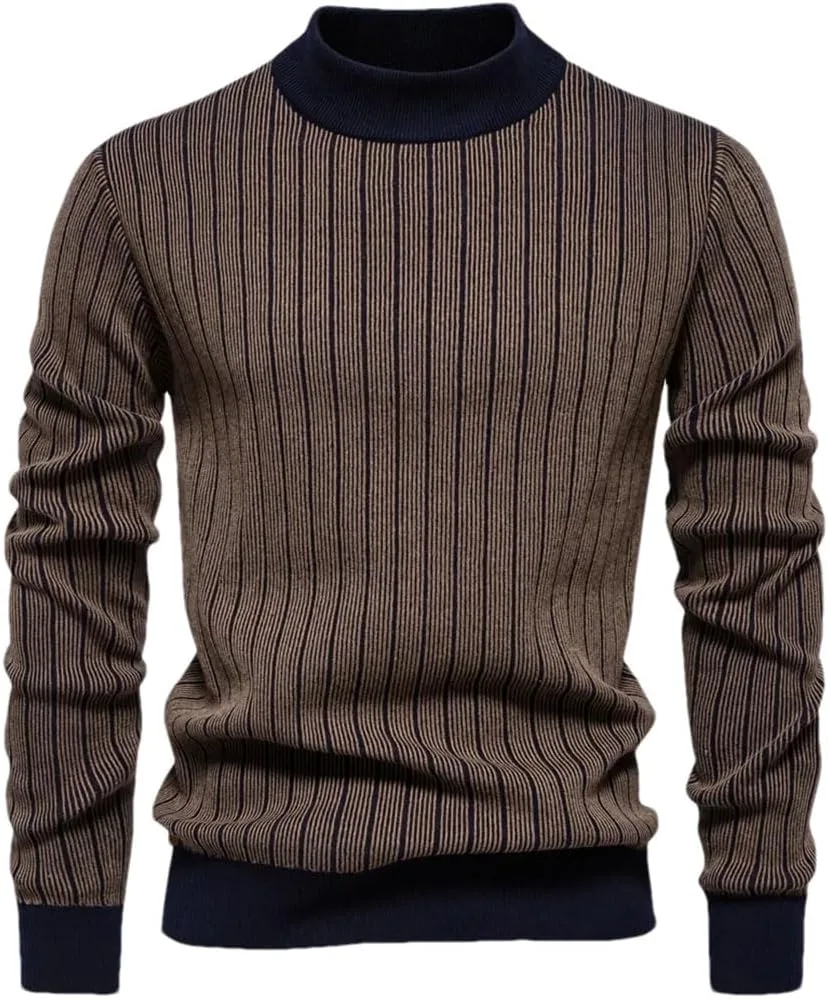 

Мужской повседневный пуловер с вертикальным воротником