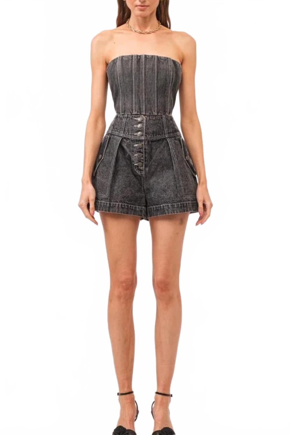 

Корсетный топ Joss Denim черного цвета Sofie The Label, черный