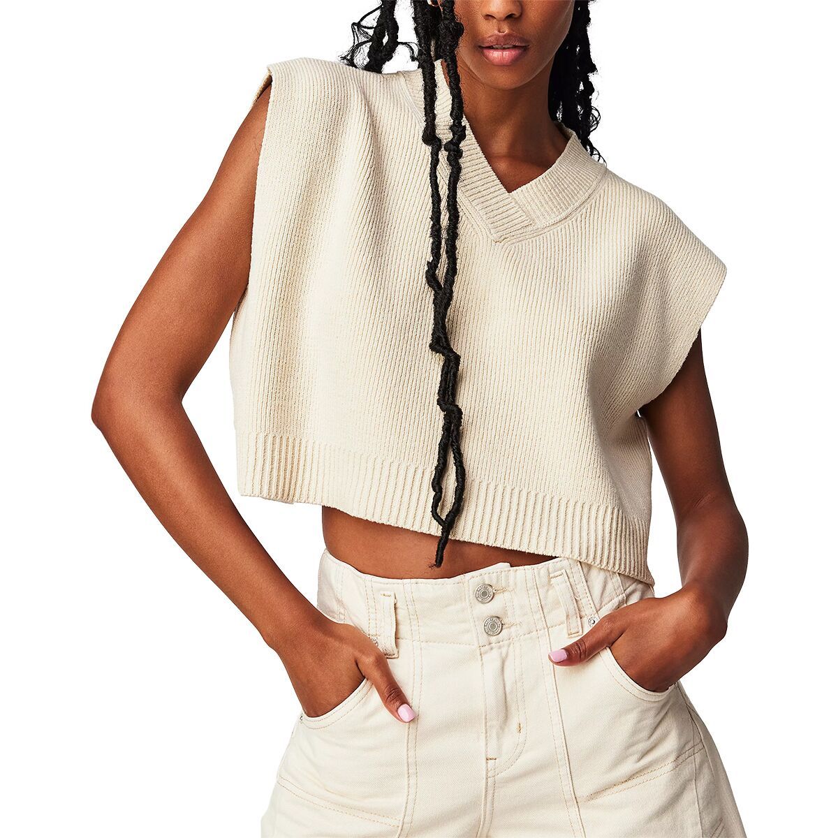 

Жилет Easy street Free People, цвет cream
