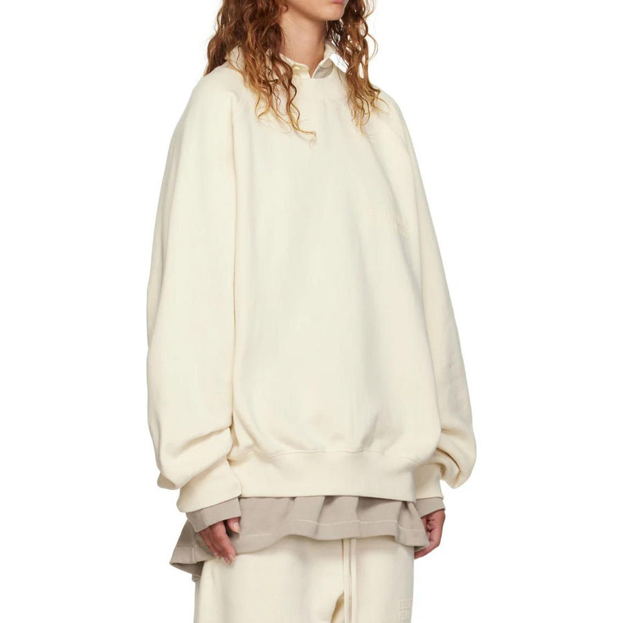 Свитер (WMNS) Fear of God Essentials FW22 Crewneck Sweatshirt 'Off-White', белый — фото 4