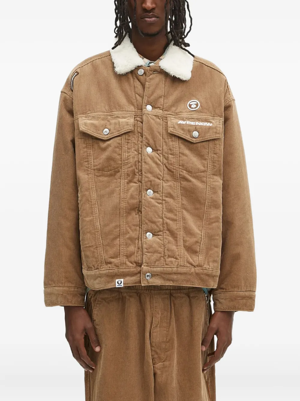 

Вельветовая куртка AAPE BY *A BATHING APE, коричневый