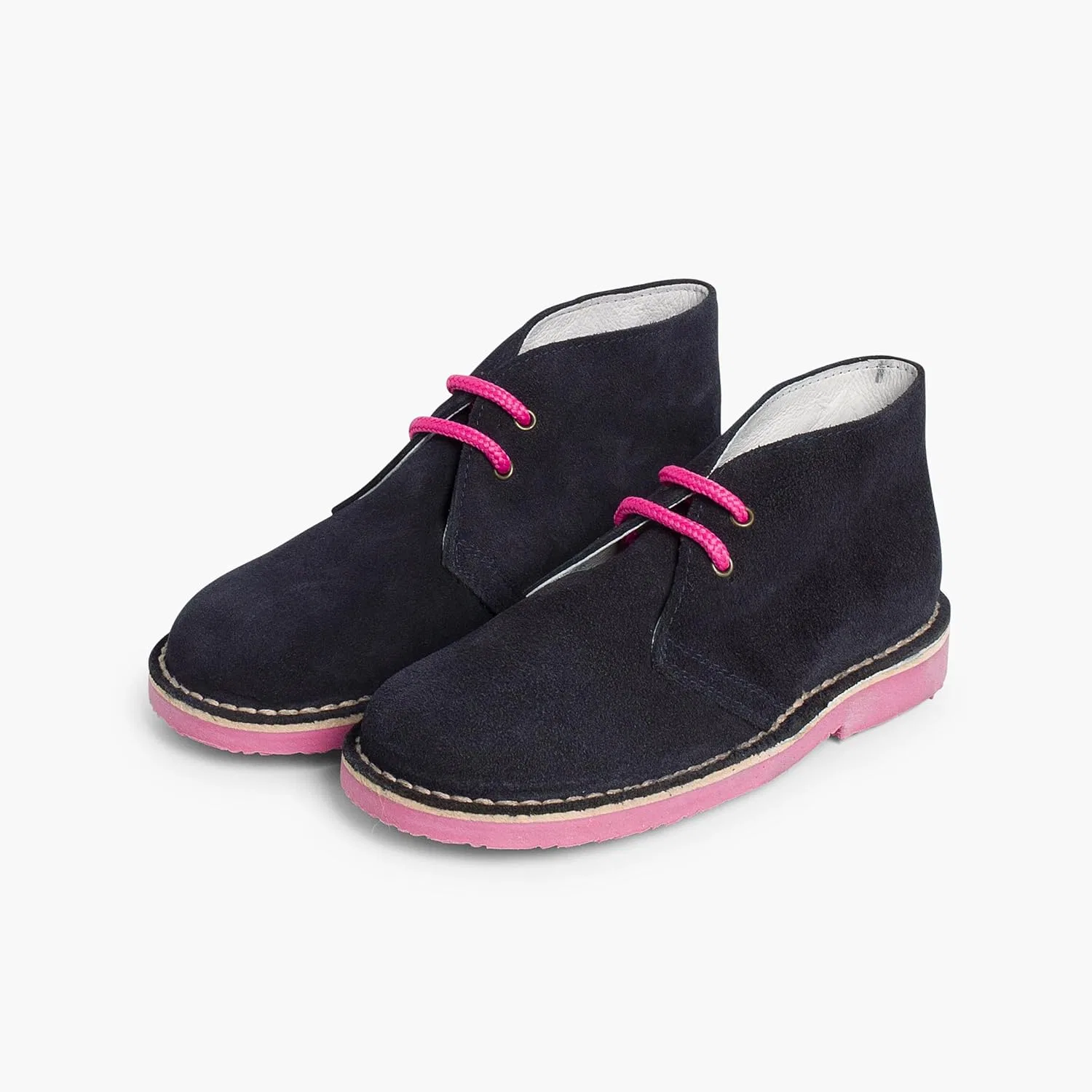 Тапочки «Писамонас» с цветной подошвой и шнурками Pisamonas, Navy And Fuchsia — фото 4