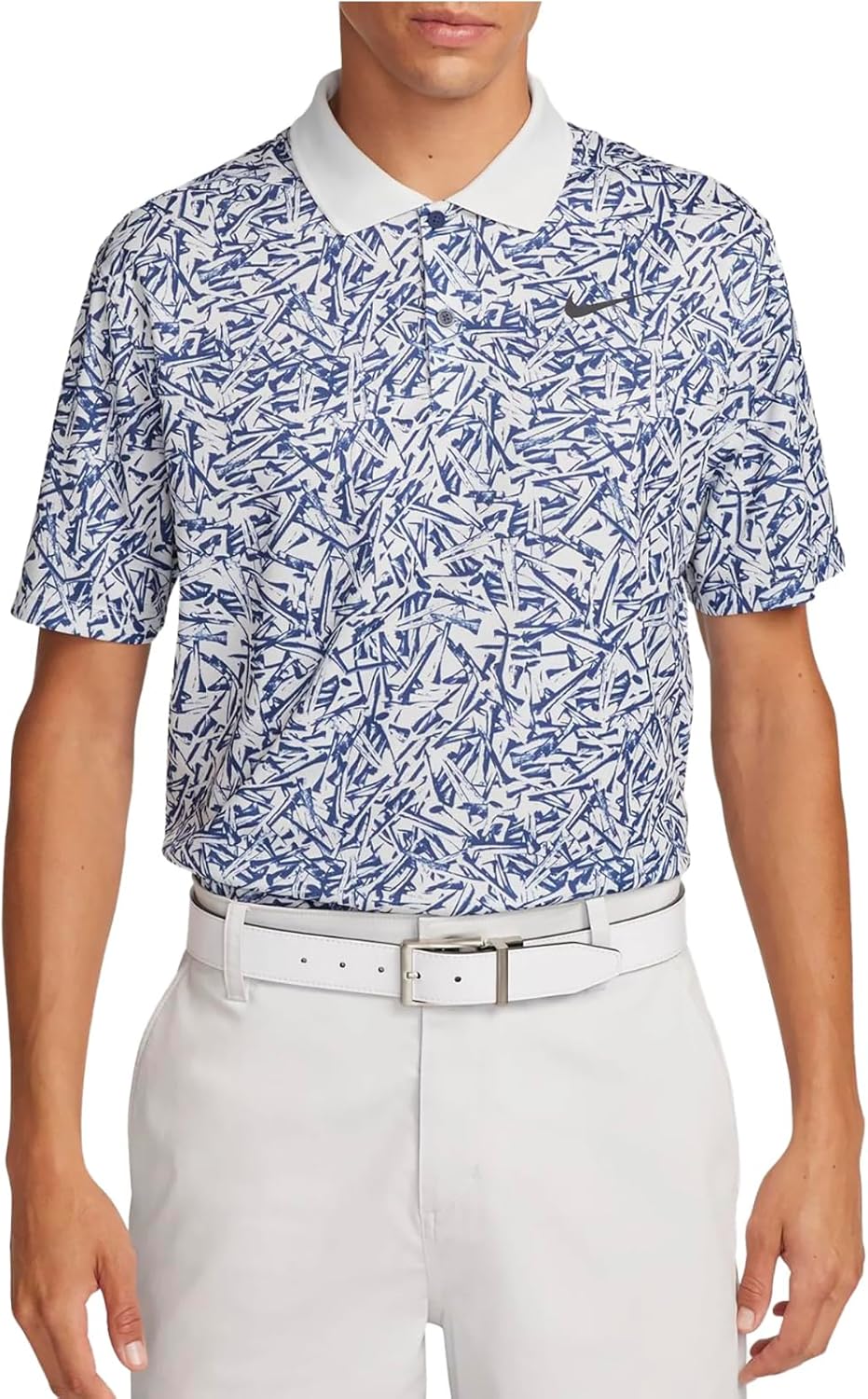 

Мужская футболка-поло для гольфа с принтом Dri-FIT Victory+ Nike, Photon Dust/Midnight Navy, Синий, Мужская футболка-поло для гольфа с принтом Dri-FIT Victory+ Nike, Photon Dust/Midnight Navy