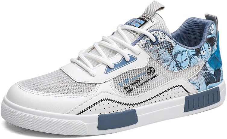 

Мужские дышащие кроссовки из сетки - легкие низкие кеды, подходят для бега, занятий в зале и уличной моды Hoalox, синий