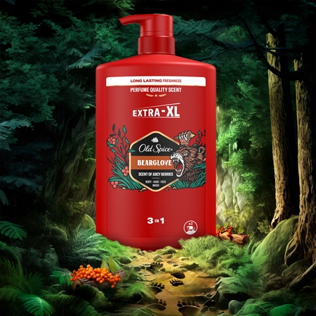Гель для душа для тела и волос Old Spice Bearglove, 1000 ml — фото 3