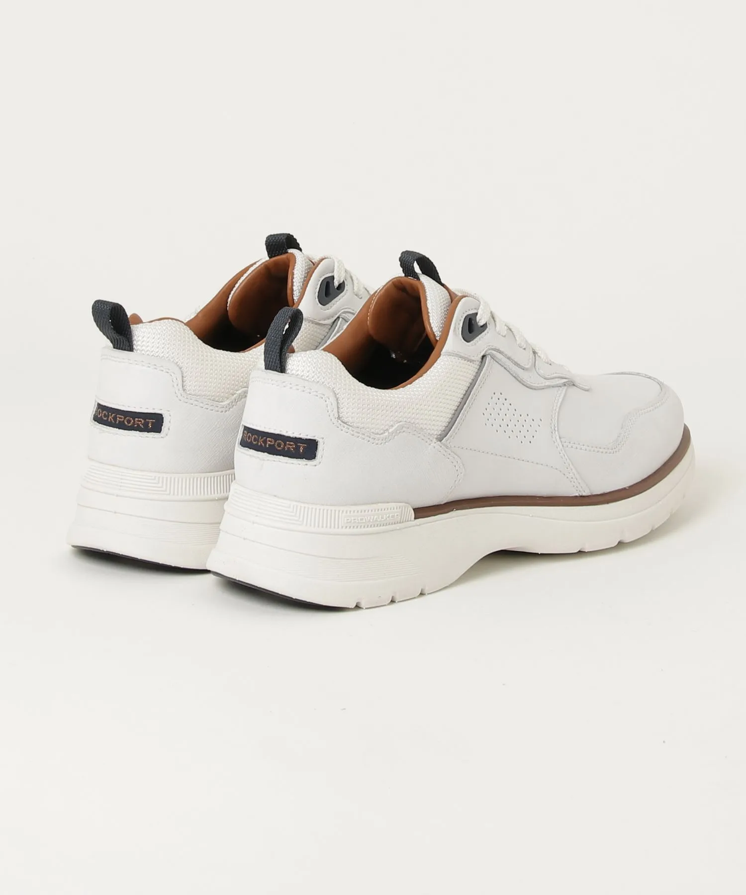 Мужские кроссовки из натуральной кожи PROWALKER NEXT SPORT ROCKPORT белые — фото 3
