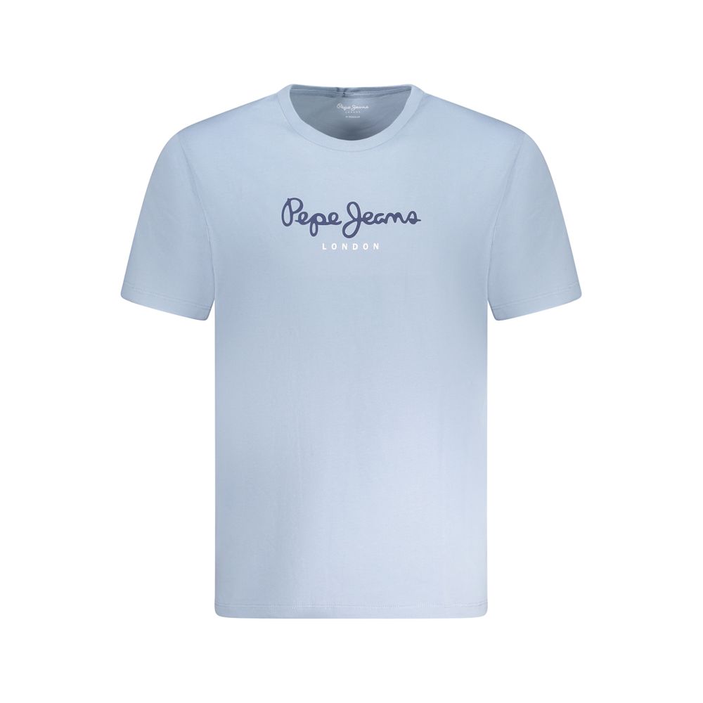 

Футболка из светло-голубого хлопка Pepe Jeans