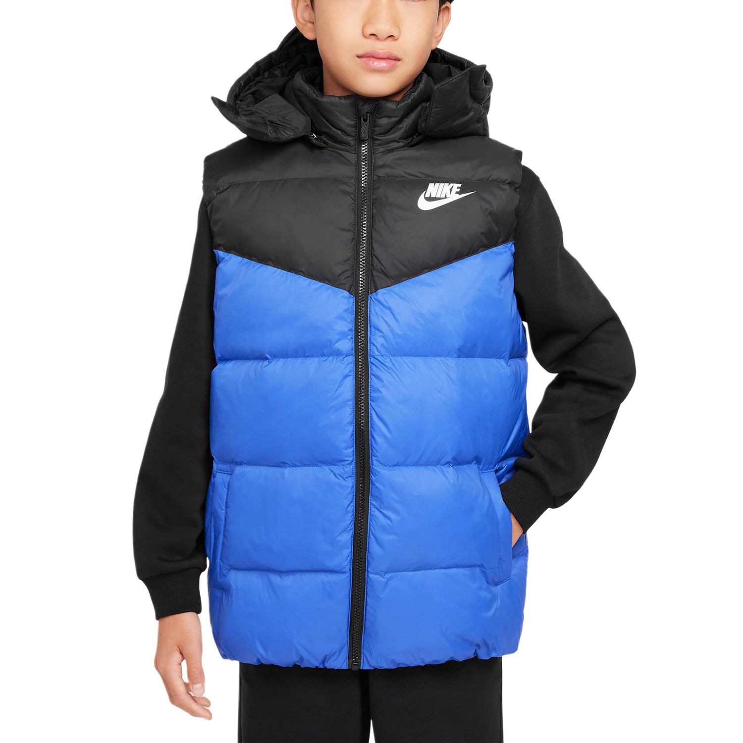 Детская пуховая жилетка Grade School Down Vest Nike, синий — фото 3