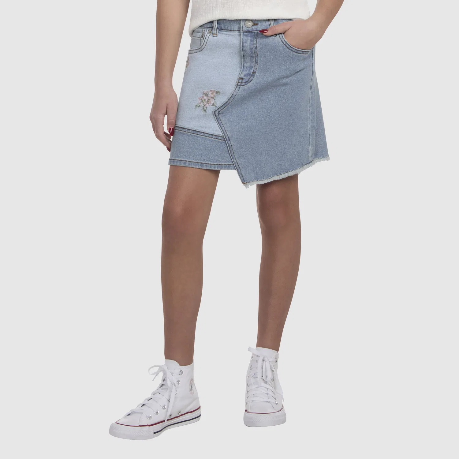 Джинсовая юбка-мэшап для девочек 7-16 лет Levi's, Light Wash — фото 2