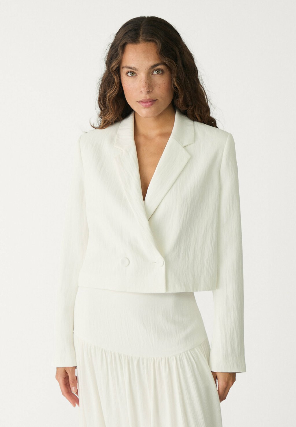 

Блейзер CROPPED WITH BACK TIES Stradivarius, бежевый