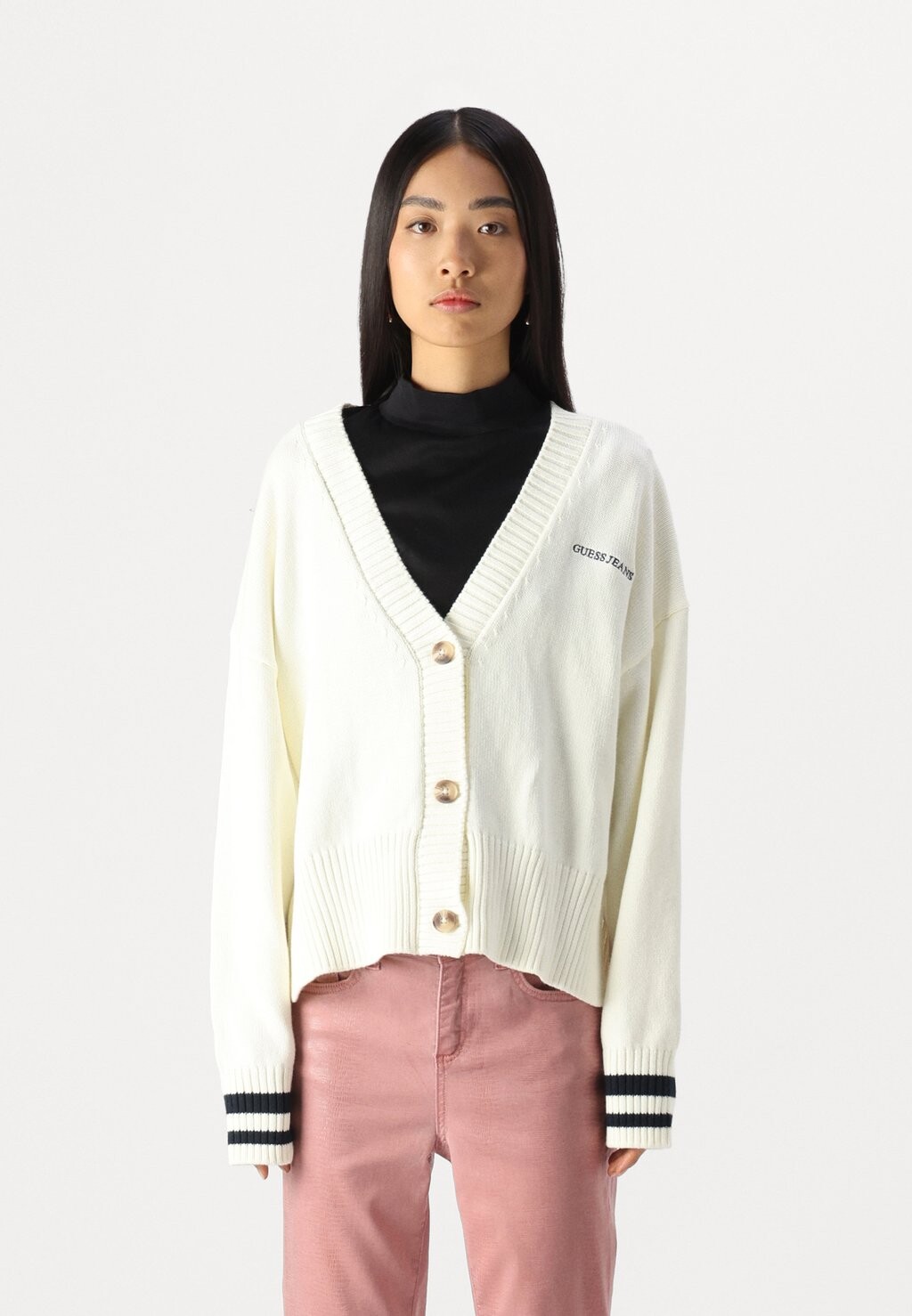 

Кардиган LS VN J EMB CARDI Guess Jeans, белый