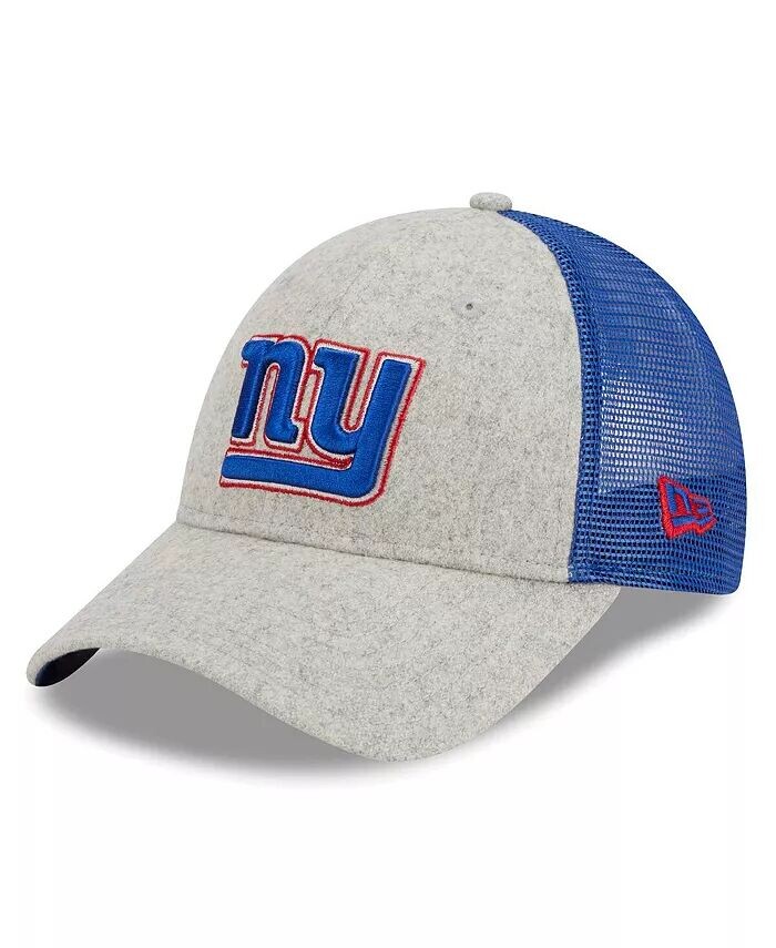 

Мужская регулируемая шляпа Heather Grey, Royal New York Giants Pop Trucker 9FORTY New Era, серый